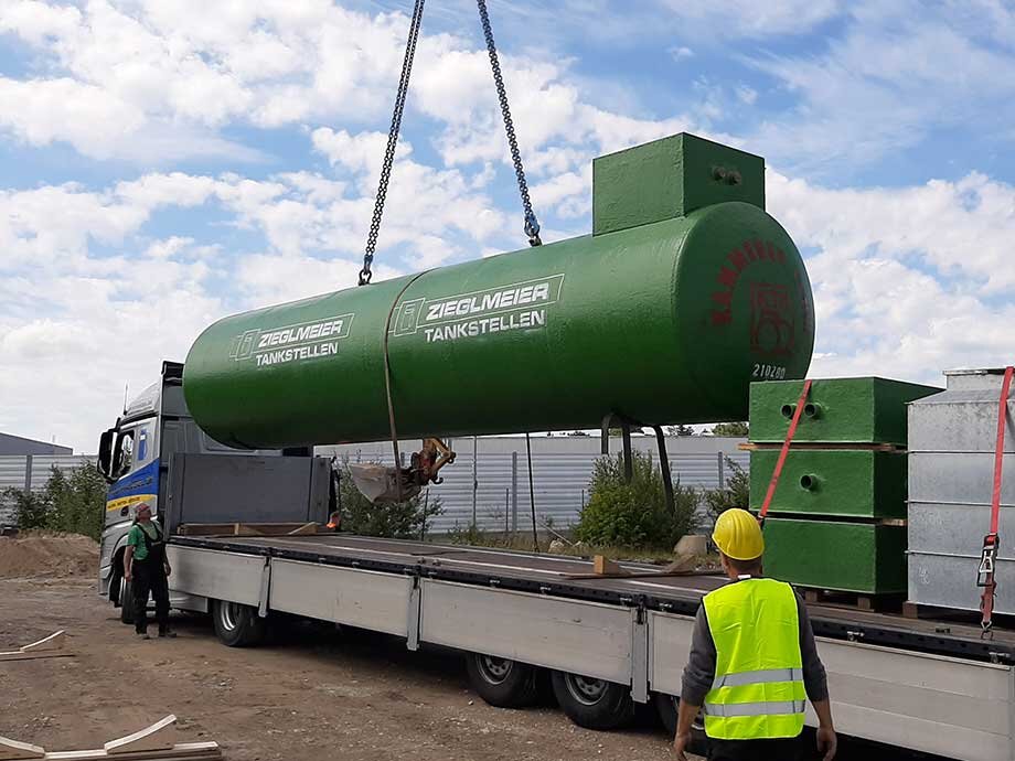 Einbau Löschwassertank