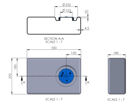Wassertank Wohnmobil 36 Liter Caravan Camper