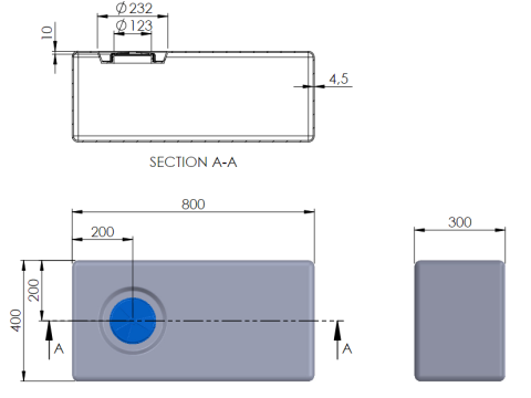 Wohnmobil Abwassertank 90 Liter Caravan Camper