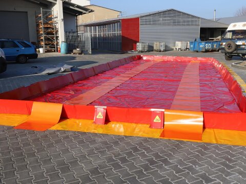 Auffangwanne XXL Mobiler Waschplatz 9000x3000x300mm