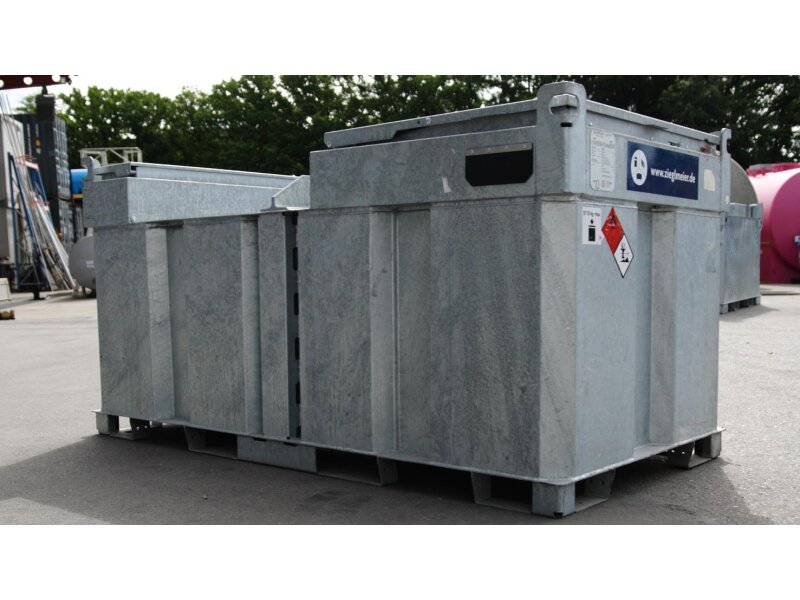Mobile Tankstelle QUADRO-D 2000 Liter – Doppelwandiger Stahltank mit UN-Zulassung