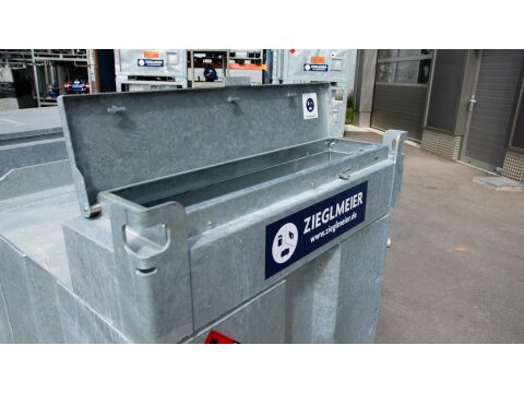 Mobile Tankstelle QUADRO-D 2000 Liter – Doppelwandiger Stahltank mit UN-Zulassung