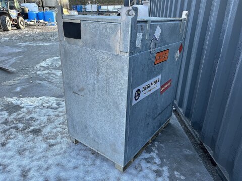 Mobile Tankstelle Diesel 1000 l – doppelwandig verzinkt, 230 V Pumpe 45 l/min gebraucht