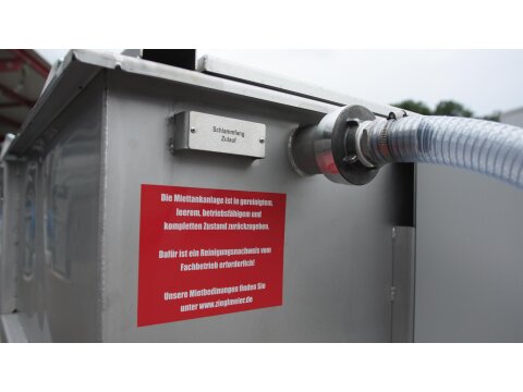 Mobiler Öl- & Koaleszenzabscheider aus Edelstahl – NS 10 / 2,5 m³ mit integriertem Schlammfang zur Miete