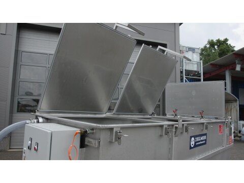 Mobiler Öl- & Koaleszenzabscheider aus Edelstahl – NS 10 / 2,5 m³ mit integriertem Schlammfang zur Miete