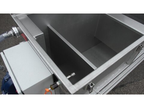 Mobiler Öl- & Koaleszenzabscheider aus Edelstahl – NS 10 / 2,5 m³ mit integriertem Schlammfang zur Miete