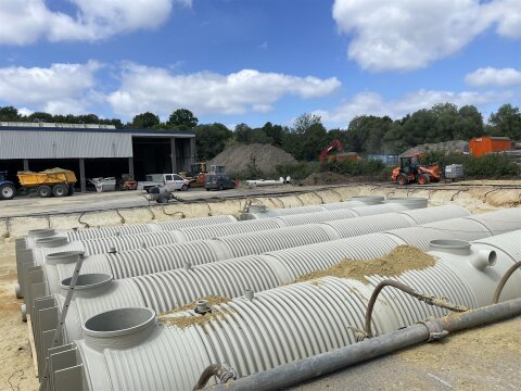 Löschwasserbehälter 50.000 l Hawle Kunststoff – nach DIN 14230, DN 2500, SLW 60 Komplettset