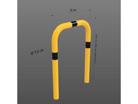 Anfahrschutz / Rammschutzbügel, g/s, Stahl, Ø 7,6, zum einbetonieren