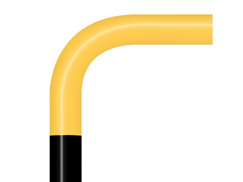 Anfahrschutz / Rammschutzbügel, g/s, Stahl, Ø 7,6, zum einbetonieren