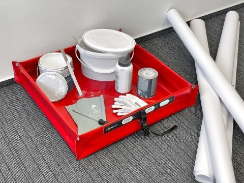 Faltbare Auffangwanne FASTER 20 - 292 Liter, Roll-Faltstruktur für schnelles Auffangen und Lagerung