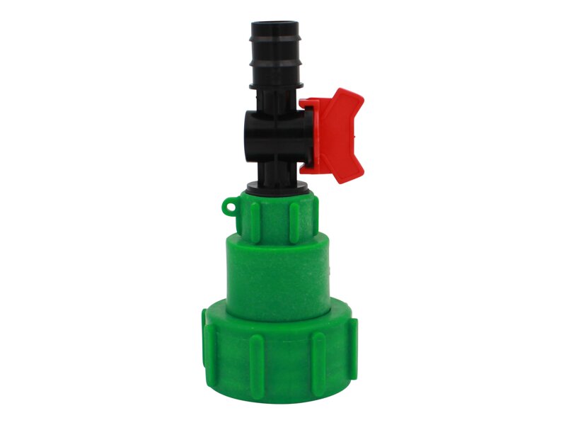 IBC Container Hahn Schlauchtülle 25mm - Verdrehschutz