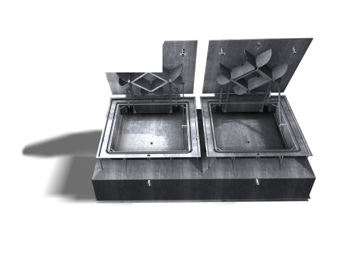 Domschachtabdeckung Doppeldomschacht