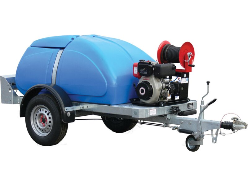 Hochdruckreiniger 200 Bar, Benzinmotor, 20m Schlauch & Lanze, Elektro-Starter