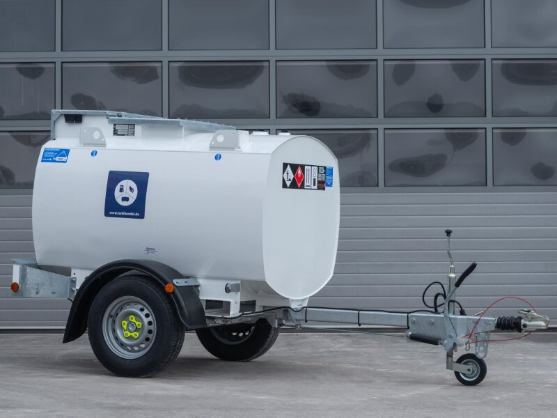 Mobile Tankstelle 1000 l – Tankanhänger, WHG-konform für Baustellen & Industrie