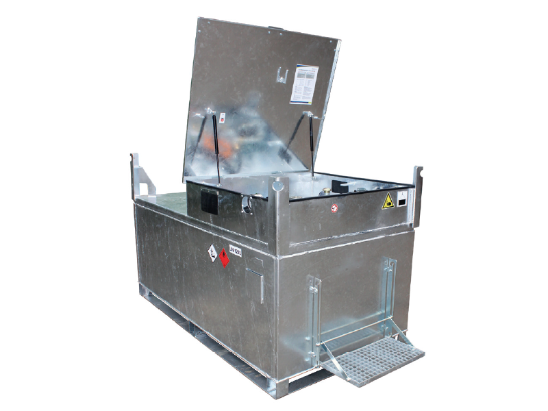 Mobile Tankstelle Diesel 2.000 Liter doppelwandig verzinkt