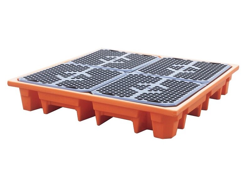 Auffangwanne für vier Fässer Abfüllwanne