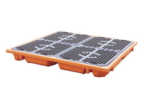 Auffangwanne mit Arbeitsboden für vier Fässer...