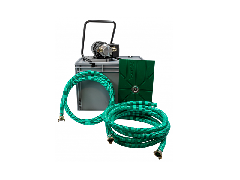 Flachsaugmatten-Set mit Impellerpumpe 60l/min Edelstahl Gehäuse