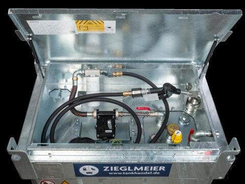 Mobile-Benzintankstelle 330l mit 230V Pumpe für Benzin und Flugkraftstoffe AWsV