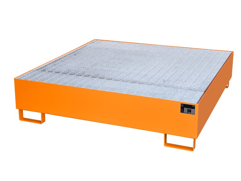 Auffangwanne AW 450 max. 4x200l 1460x1460x355mm mit verzinkten Gitterrost