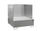 Auffangwanne AW 800/SW max. 4x200l 1460x1460x525mm mit verzinkten Gitterrost und Spritzschutzwände