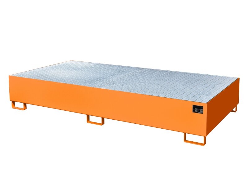 Auffangwanne AW 1000-2/PE – für 2×1000 l IBC mit PE-Einsatz & Gitterrost