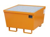 Auffangwanne AM-1 max. 1x200l 800x800x545mm konische Bauform mit verzinkten Gitterrost