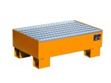 Auffangwanne AW 60-1/M – für 2×60 l Gebinde mit Gitterrost & Sockelfüßen