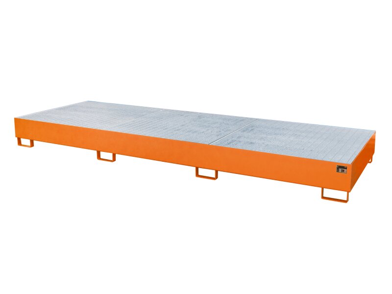 Auffangwanne AW 1000-3 – für 3×1000 l IBC mit verzinktem Gitterrost