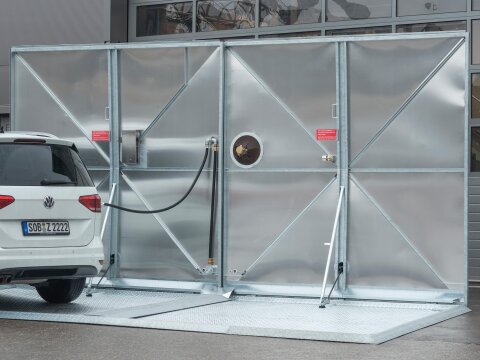 Mobile Tankstelle 950l & Diesel Abfüllplatz Betankungsplatz ECO Outdoor komplett Set