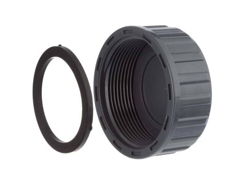 PVC Kappe Innengewinde inkl. Flachdichtung